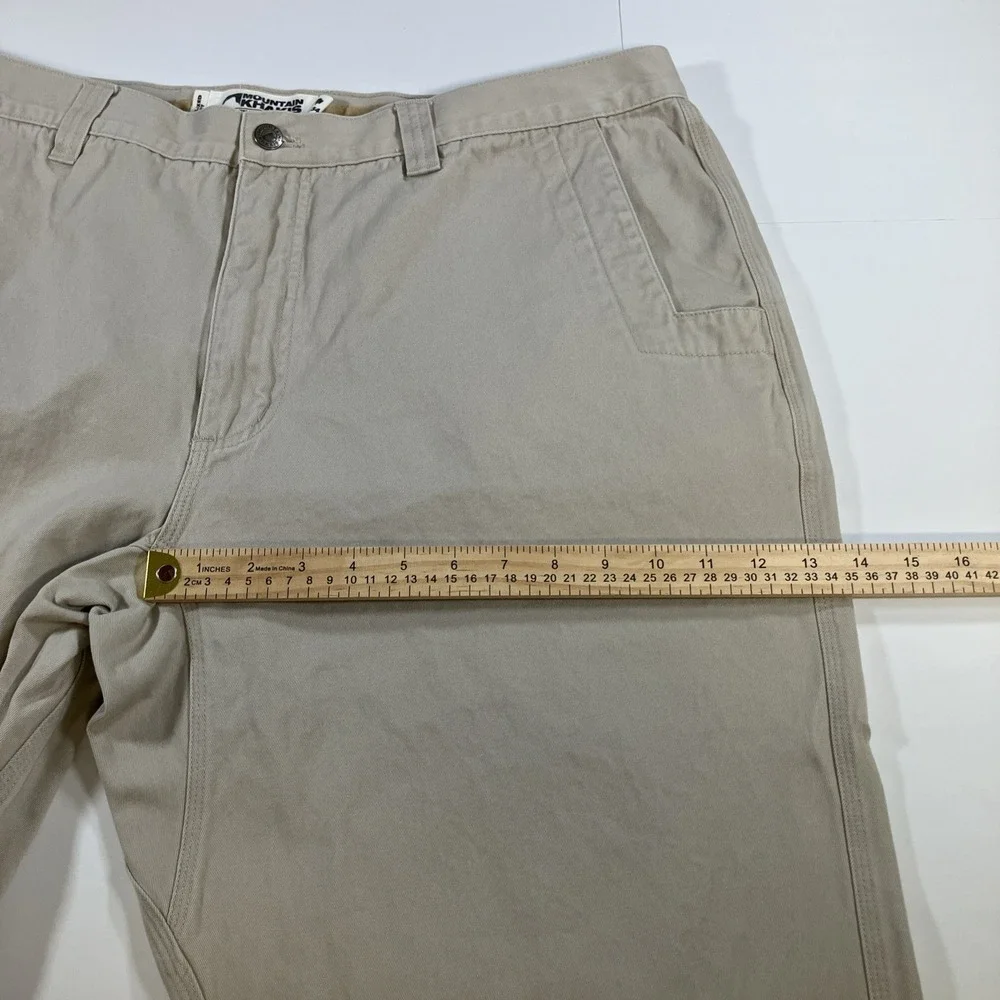 Mountain Khakis Chino Pants Mens 42x33 Khaki Relaxed Fit Twill (Tag 42x34)